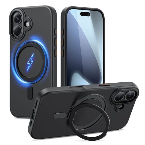 Tech-Protect MagRing MagSafe case iPhone 17 tok, matt fekete