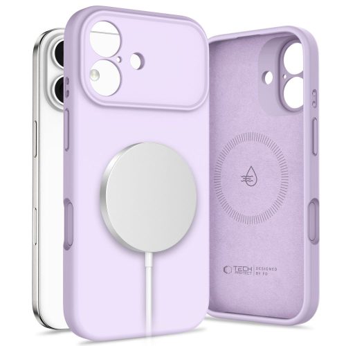 Tech-Protect Silicone MagSafe Case iPhone 17 tok, lila
