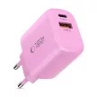 TECH-PROTECT NCA20 2-PORT hálózati töltő PD 20W / QC3.0 BABY , rózsaszín