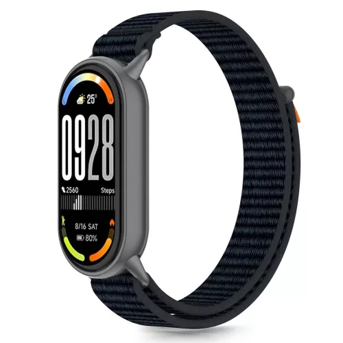 Tech-Protect Nylon Pro Strap Xiaomi Smart Band 8/9/10/NFC - Black and Orange