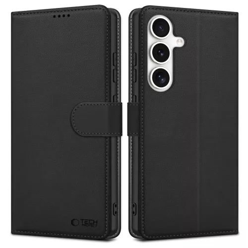 Tech-Protect Wallet Case Samsung Galaxy S25 FE tok, fekete
