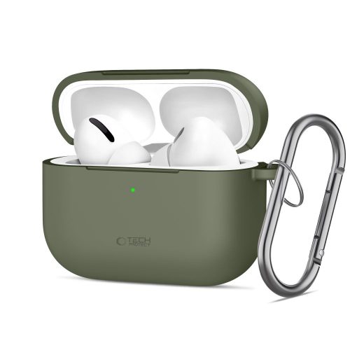 TECH-PROTECT SILICONE HOOK APPLE AIRPODS PRO 3 OLIVE tok, zöld