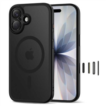 TECH-PROTECT MAGPEAK MAGSAFE CC IPHONE 17 matt tok, fekete