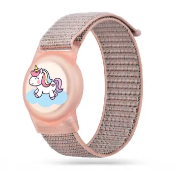   Tech-Protect Nylon Kids Apple AirTag 1/2 magic Pony, tok, rózsaszín