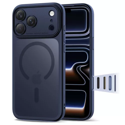 TECH-PROTECT MAGPEAK MAGSAFE CC IPHONE 17 PRO MATTE tok, sötétkék