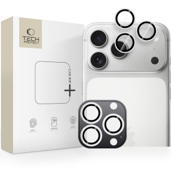   TECH-PROTECT CAMRING FIT+ IPHONE 14 PRO / MAX / 15 PRO / MAX / 16 PRO / MAX / 17 PRO / MAX kameravédő, ezüst