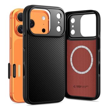   Tech-Protect Kevlar Aramid MagSafe case iPhone 17 Pro tok, fekete