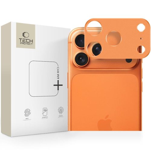 TECH-PROTECT CAMALLOY FIT+ IPHONE 17 PRO COSMIC ORANGE kameravédő, narancs