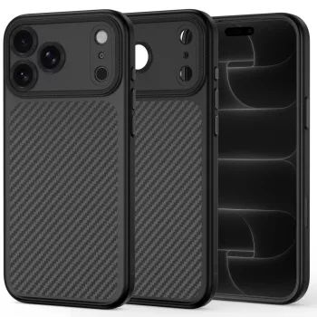   Tech-Protect MagCam MagSafe Carbon iPhone 17 Pro / 18 Pro tok, fekete