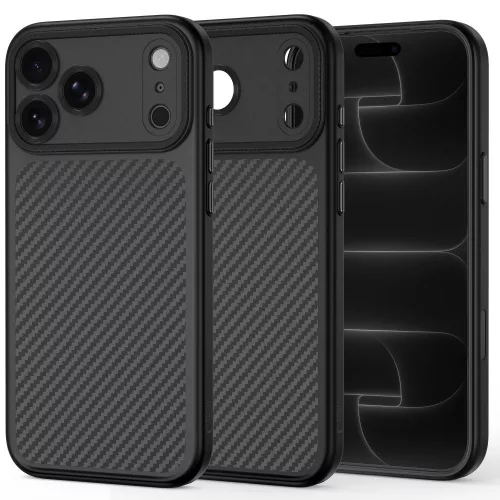 Tech-Protect MagCam MagSafe Carbon iPhone 17 Pro / 18 Pro tok, fekete