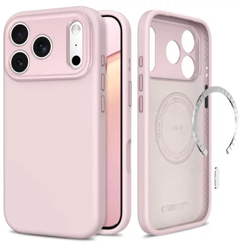 Tech-Protect Uniq MagSafe CC iPhone 17 Pro Max / 18 Pro Max tok, világos rózsaszín