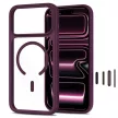 Tech-Protect MagOne MagSafe CC + Glass 2 db Dark Cherry/Clear iPhone 17 Pro / 18 Pro tok, bordó-átlátszó