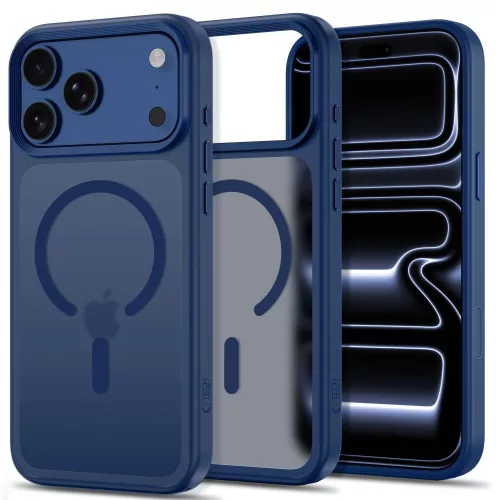 Tech-Protect MagMat MagSafe CC iPhone 17 Pro / 18 Pro tok, matt sötétkék