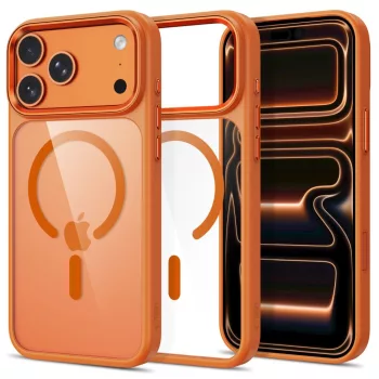   Tech-Protect MagMat MagSafe CC Cosmic Orange/Clear iPhone 17 Pro / 18 Pro tok, narancssárga-átlátszó