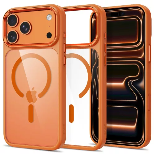 Tech-Protect MagMat MagSafe CC Cosmic Orange/Clear iPhone 17 Pro Max / 18 Pro Max tok, narancssárga-átlátszó