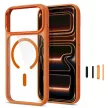 Tech-Protect MagMat MagSafe CC Cosmic Orange/Clear iPhone 17 Pro Max / 18 Pro Max tok, narancssárga-átlátszó