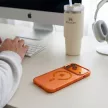 Tech-Protect MagMat MagSafe CC Cosmic Orange/Clear iPhone 17 Pro Max / 18 Pro Max tok, narancssárga-átlátszó