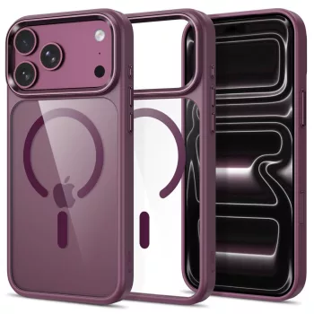   Tech-Protect MagMat MagSafe CC Dark Cherry/Clear iPhone 17 Pro / 18 Pro tok, bordó-átlátszó