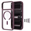 Tech-Protect MagMat MagSafe CC Dark Cherry/Clear iPhone 17 Pro / 18 Pro tok, bordó-átlátszó