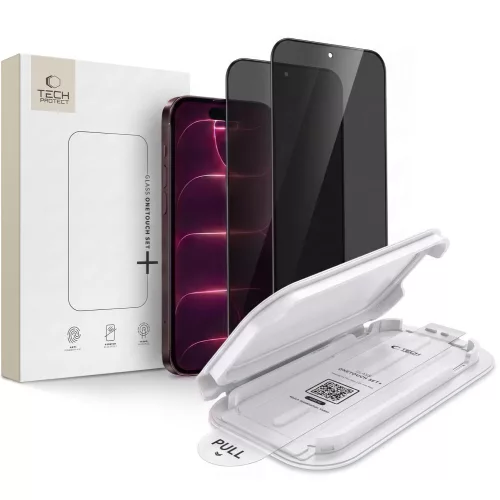 Tech-Protect Onetouch Set Spy+ 2 db Privacy iPhone 18 Pro betekintésvédő üvegfólia