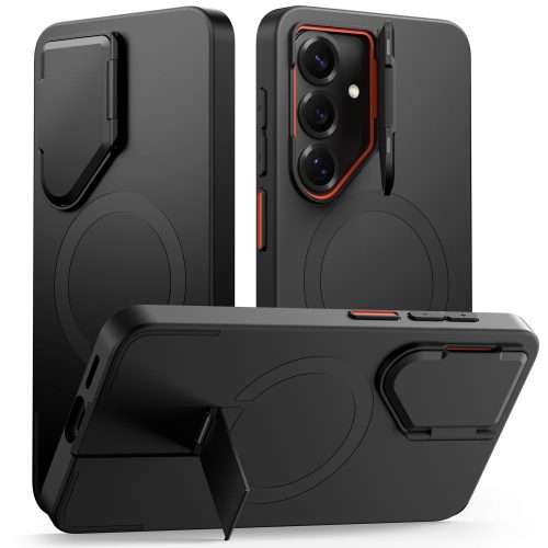 Tech-Protect Kevlar Aura MagSafe Case Samsung Galaxy S26 tok, fekete-narancs