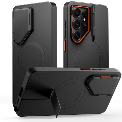 Tech-Protect Kevlar Aura MagSafe Case Samsung Galaxy S26 Ultra tok, fekete-narancs