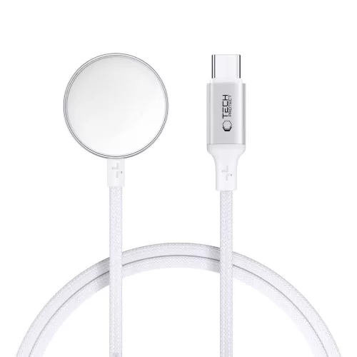 TECH-PROTECT MC02 ULTRABOOST MAGNETIC CHARGER TYPE-C CABLE 100CM APPLE WATCH, fehér