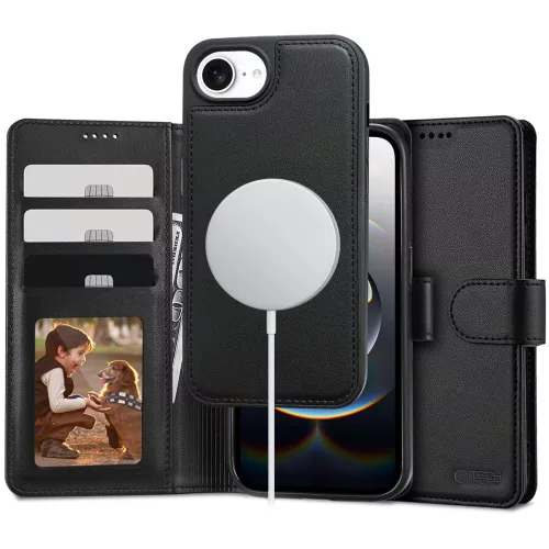 TECH-PROTECT WALLET MAGSAFE iPhone 16E MATTE tok, fekete