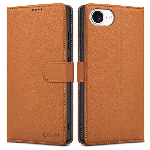 TECH-PROTECT WALLET Apple iPhone 16e SADDLE tok, barna