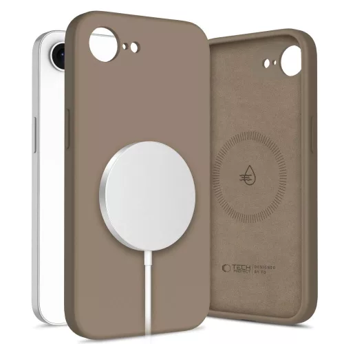 TECH-PROTECT LIQUID SILICONE MAGSAFE iPhone 16E tok, barna