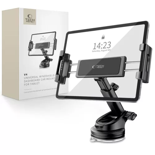 TECH-PROTECT V4 UNIVERSAL WINDSHIELD & DASHBOARD CAR MOUNT TABLET tartó, fekete