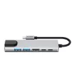 TECH-PROTECT HB02 HUB ADAPTER 6IN1 TYPE-C + USB2.0 + USB3.0 + HDMI 4K 30HZ + RJ45 + PD100W, USB-HUB, szürke