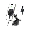 TECH-PROTECT MM15W-V4 MAGNETIC MAGSAFE DASHBOARD & VENT CAR MOUNT vezeték nélküli töltő 15W, fekete