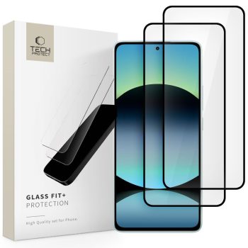   TECH-PROTECT GLASS FIT+ 2-PACK XIAOMI REDMI NOTE 14 4G / 5G BLACK