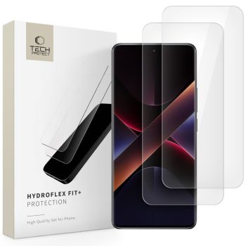   TECH-PROTECT HYDROFLEX FIT+ 2-PACK XIAOMI REDMI NOTE 14 PRO 5G / 14 PRO+ PLUS 5G / POCO X7 5G CLEAR edzett üvegfólia