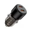 TECH-PROTECT CC03 2-PORT autós töltő PD100W, fekete