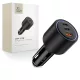 TECH-PROTECT CC04 3-PORT autós töltő PD175W, fekete