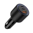 TECH-PROTECT CC04 3-PORT autós töltő PD175W, fekete