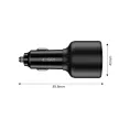 TECH-PROTECT CC04 3-PORT autós töltő PD175W, fekete