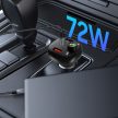 TECH-PROTECT CC06 3-PORT autós töltő PD72W + TRANSMITER FM , bluetooth, fekete