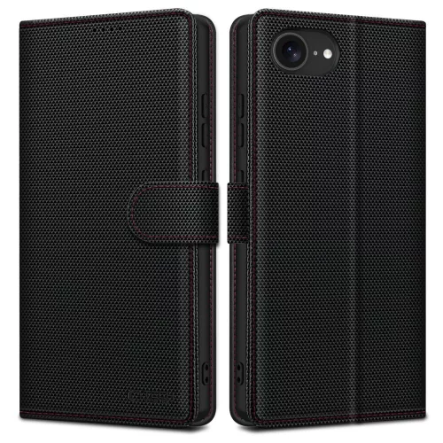 TECH-PROTECT WALLET RS iPhone 16E tok, fekete-piros