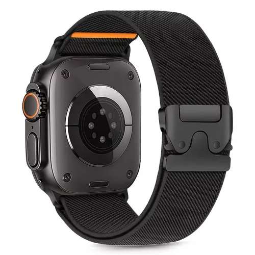 TECH-PROTECT NYLON CLASP APPLE WATCH 6/ 7/ 8/ 9/ 10/ SE/ ULTRA 1/ 2 (44/ 45/ 46/ 49 MM) tok, fekete