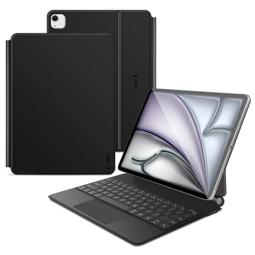 TECH-PROTECT SMARTCASE MAGNETIC + KEYBOARD IPAD PRO 12.9” 4 / 5 / 6 / 2020-2022 / AIR 13” 1 / 2 / 2024-2025 tok, fekete