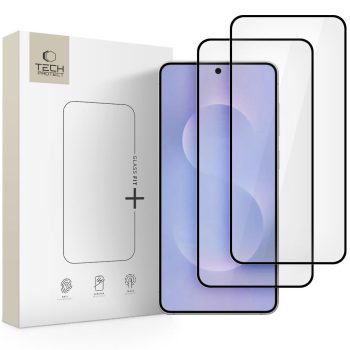  TECH-PROTECT GLASS FIT+ 2-PACK SAMSUNG GALAXY S25 EDGE BLACK edzett üvegfólia
