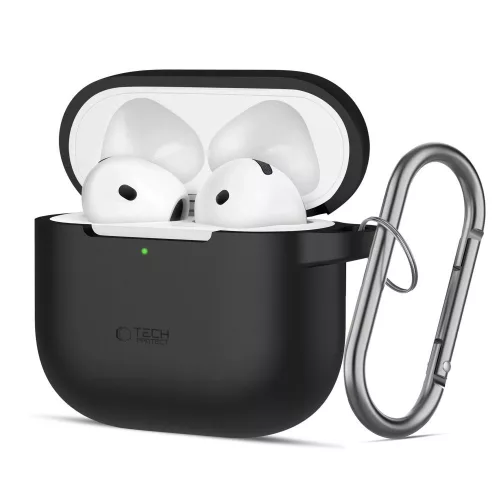 Tech-Protect Silicone Hook Case AirPods 4 tok, fekete