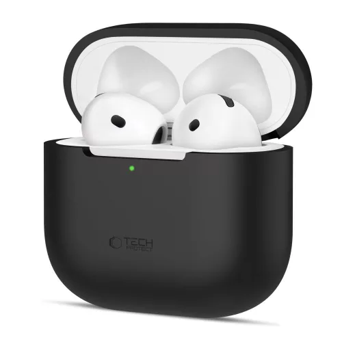 TECH-PROTECT SILICONE APPLE AIRPODS 4 tok, fekete