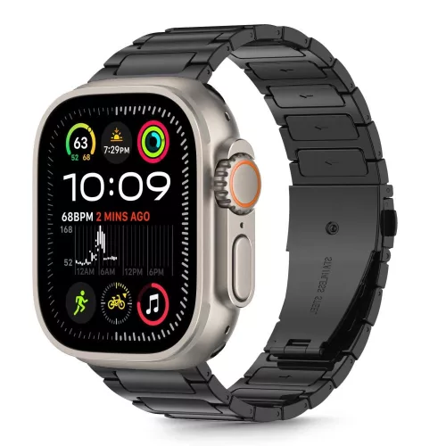TECH-PROTECT STAINLESS CLASSIC APPLE WATCH 6/ 7/ 8/ 9/ 10/ SE/ ULTRA 1/ 2 (44/ 45/ 46/ 49 MM) tok, fekete