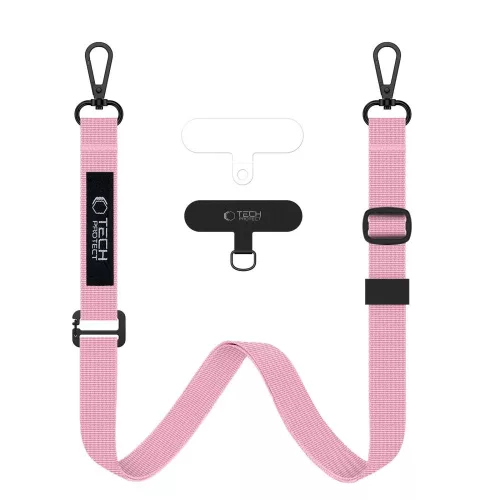 Tech-Protect C65 Rope Crossbody Leash nyakpánt, rózsaszín