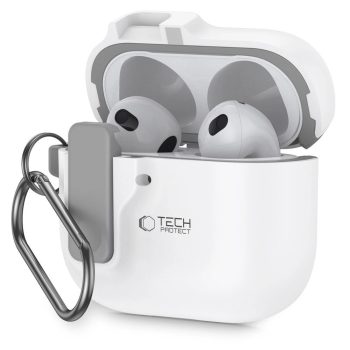 Tech-Protect Slim Hook Case AirPods 4 tok, fehér