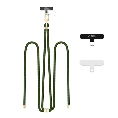 TECH-PROTECT C7S ROPE CROSSBODY STRAP nyakpánt zöld/arany